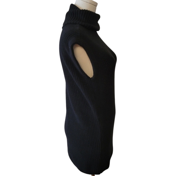 Abercrombie & Fitch Black Sleeveless Sweater Mini Dress Size XS Petite - Picture 4 of 6